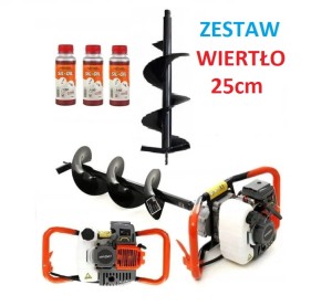 Wiertnica saplinowa 6,2kW + wiertło 25cm