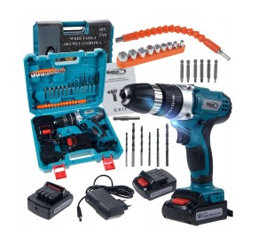 Wkrętarka akumulatorowa MEGA Zestaw  2x aku  Li-lon