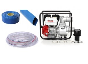 Motopompa 2" 600l/min Duży zestaw z wężami