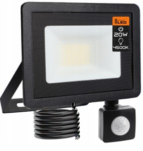 Halogen LED 20W z czujnikiem ruchu barwa neutralna