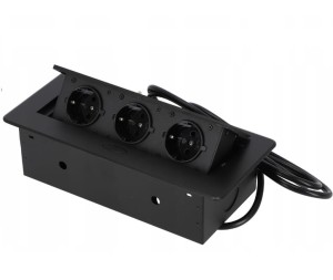 Gniazdo potrójne chowane w blat