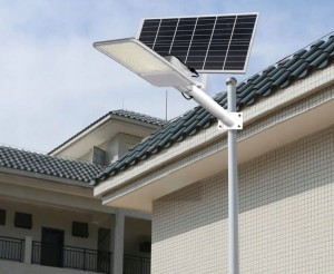 Lampa solarna 100W mocna, panel, mocowanie, pilot