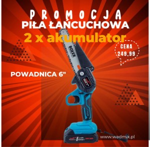 Piła łańcuchowa akumulatorowa 2x bateria 6"