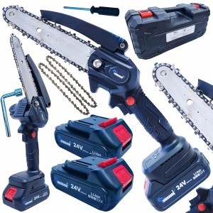 Piła łańcuchowa akumulatorowa 6" 2x bateria 2x łańcuch