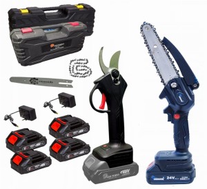 Zestaw sekator + piła akumulatorowa łańcychowa 
