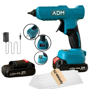 Pistolet do kleju na gorąco akumulatorowy 2x bateria